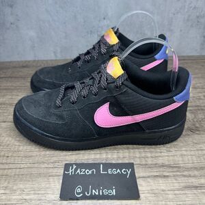 Nike Air Force 1 LV8 2 GS~Black Magic Flamingo Sneakers~(CN5710-001)~Size 7Y